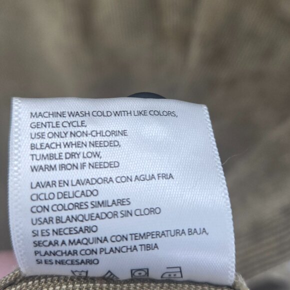 Original Weatherproof Vintage Olive Green Corduroy Button Down Shirt Medium - Picture 11 of 11